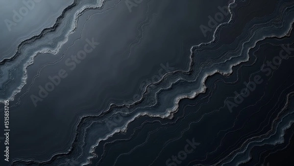 Obraz Abstract Dark Blue Waves with Textured Edges for Modern Background