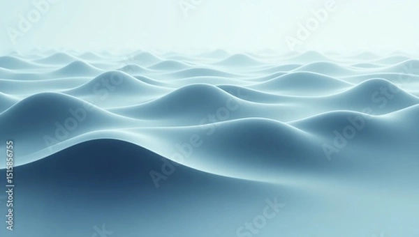 Obraz Abstract Blue Smooth Sand Dunes Background Texture with Soft Lighting