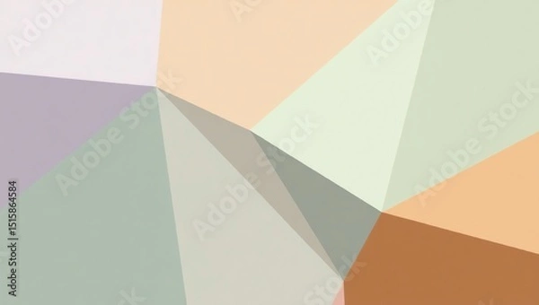 Obraz Abstract Geometric Design with Muted Pastel Colors for Modern Background