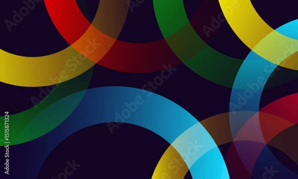 Fototapeta Abstract background with colorful circles. Vector illustration
