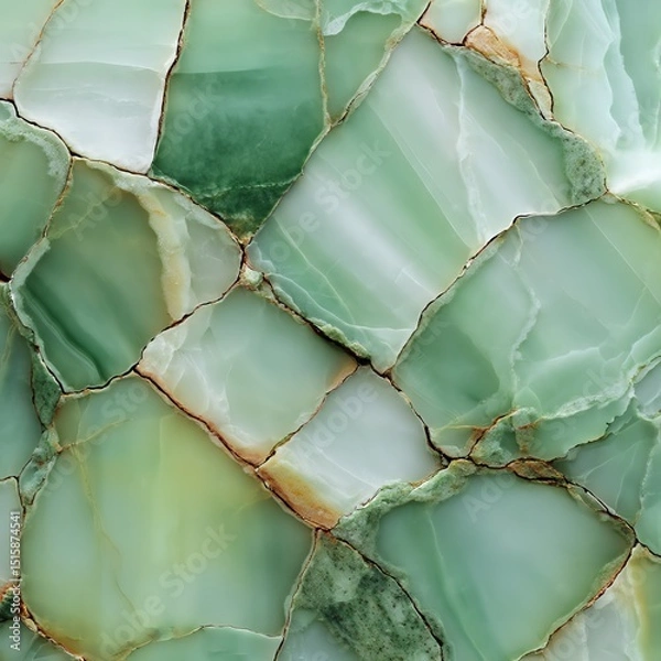 Obraz Natural green onyx stone texture pattern, ideal for background designs.