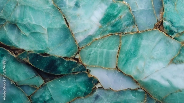 Obraz Beautiful green stone textures with unique patterns and earthy colors.