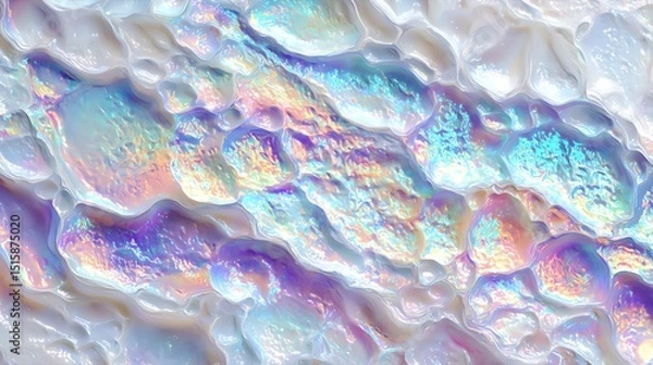 Obraz Colorful abstract texture with iridescent surface on white.