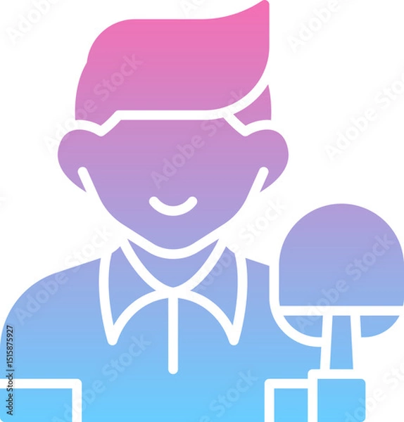 Fototapeta Ping pong player icon