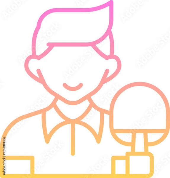 Fototapeta Ping pong player icon