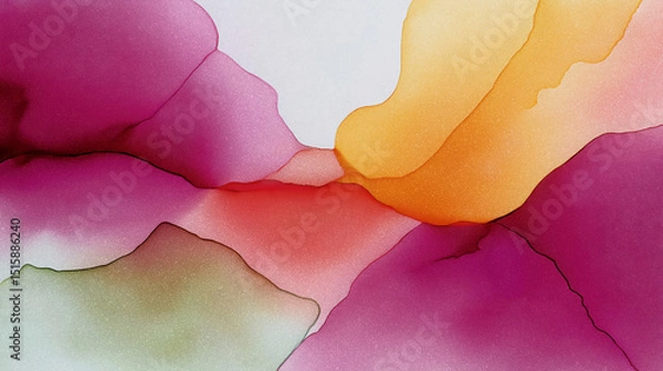 Obraz Vibrant Abstract Alcohol Ink Art Background