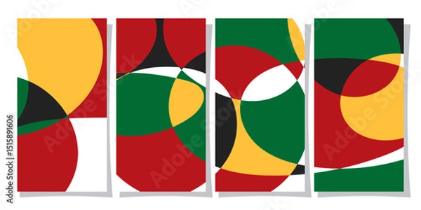 Fototapeta abstract colorful background, juneteenth abstract backgrounds set