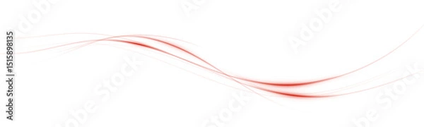 Fototapeta Red shiny sparks spiral wave. Curved bright speed line rotates. Shiny wavy path. Magic red swirl with glare. Glowing swirl effect.PNG	
