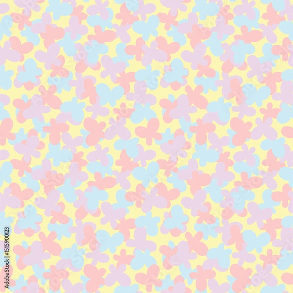 Fototapeta Pastels Butterfly Seamless Pattern Design