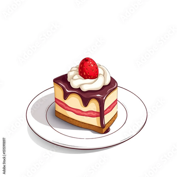 Obraz cake with cherry