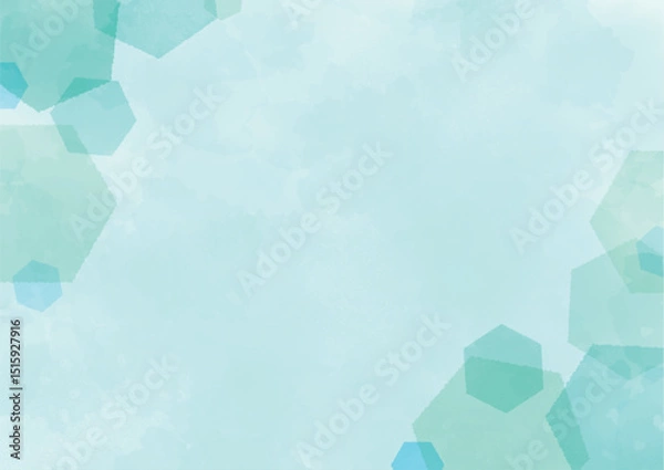 Obraz 涼しいイメージの水彩背景