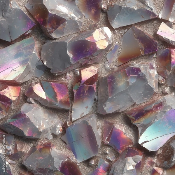 Obraz Colorful shards of crystal reflecting light, vibrant and eye-catching design.