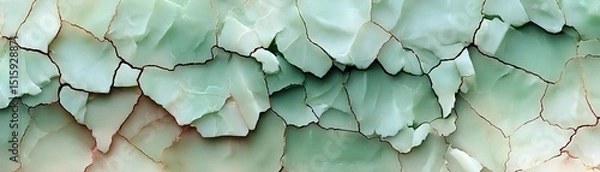 Obraz Elegant texture with soft mint and cream tones, intricate patterns and shapes.