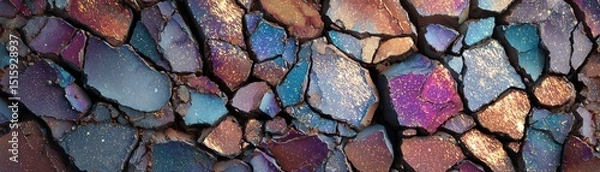 Obraz Colorful abstract rock formation texture, suitable for backgrounds or designs.