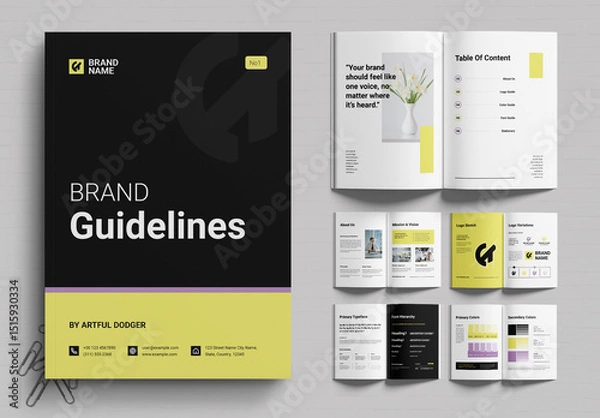Obraz Modern Brand Guidelines Template with Visual Identity