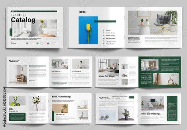 Obraz Modern Interior Product Catalog Template Design Layout