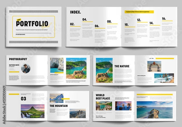 Obraz Modern Photography Portfolio Book Template Design
