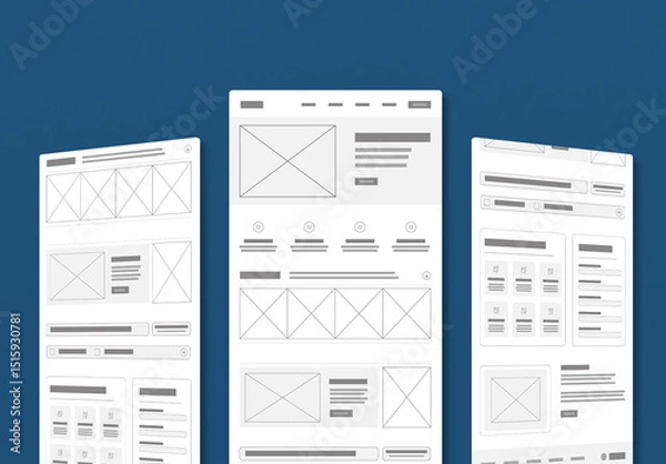 Obraz Wireframe Design for Ecommerce Websites