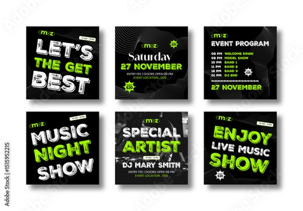 Obraz Music Event Social Media Post Template