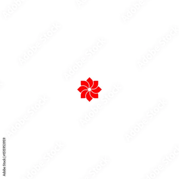 Obraz Red Flower Abstract Logo