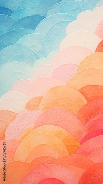 Fototapeta Sky clouds abstract painting pattern.