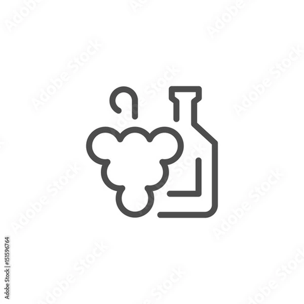 Obraz Winemaking line icon