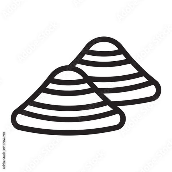 Obraz sfogliatelle line icon