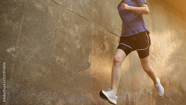 Fototapeta Outdoor Running Routine on a Sunny Day. Running
Motivation. Start Your Fitness Journey.