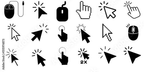 Obraz Cursor Icons: Essential Mouse Pointer Designs for UI/UX