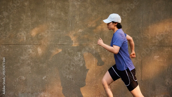 Fototapeta Outdoor Running Routine on a Sunny Day. Running
Motivation. Start Your Fitness Journey.