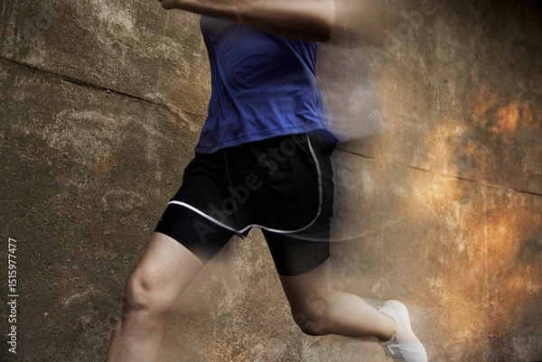 Fototapeta Outdoor Running Routine on a Sunny Day. Running
Motivation. Start Your Fitness Journey.