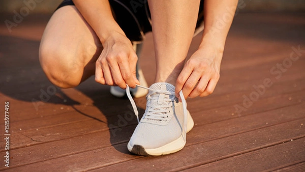 Fototapeta Outdoor Running Routine on a Sunny Day. Running
Motivation. Start Your Fitness Journey.