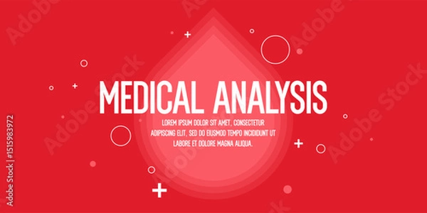 Fototapeta A template for posting information. Abstract background for healthcare and blood donation. Health and treatment. Poster for medical clinics. An illustration on the topic of medical analysis.