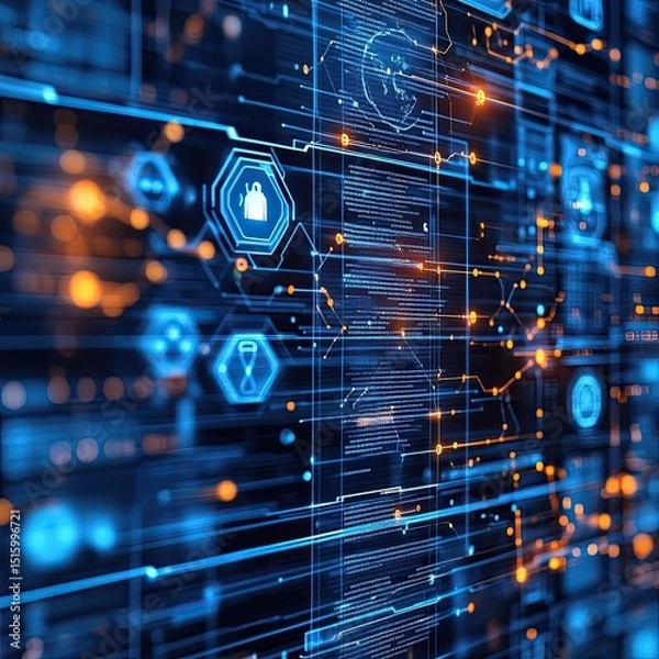 Fototapeta Digital Transformation for Healthcare Businesses modernizing systems, supporting telemedicine, improving records, enhancing diagnostics, integrating tools, streamlining care