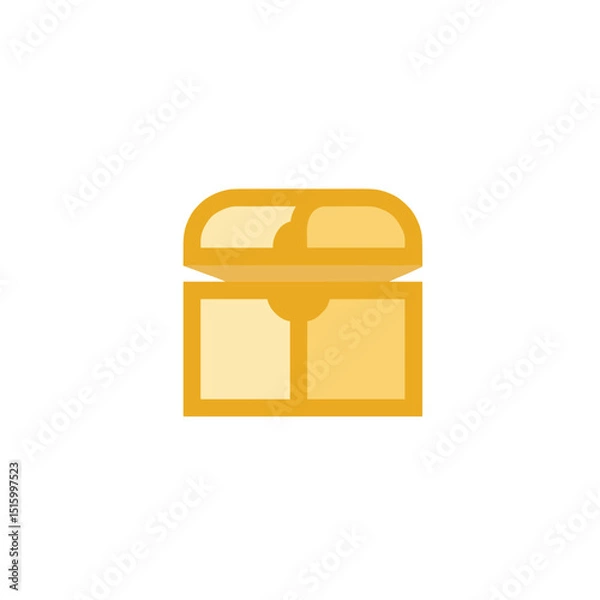 Fototapeta Open treasure chest overflowing with gold coins, set against a bright, simple background