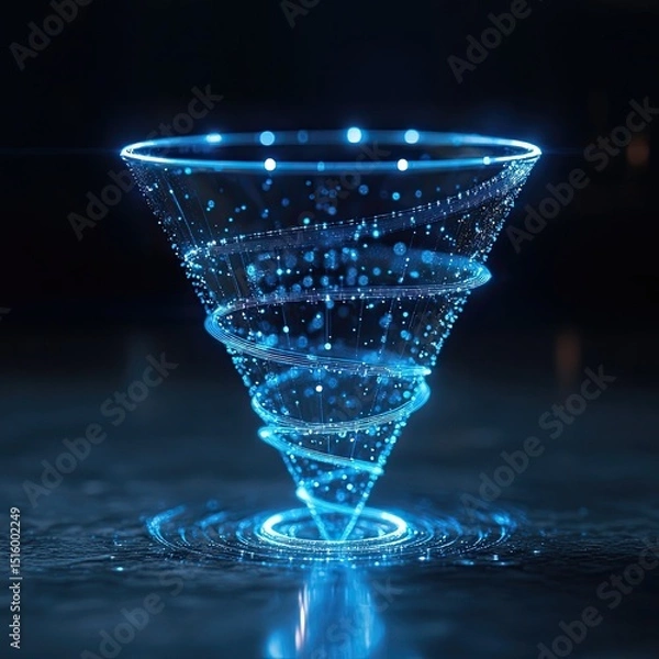 Fototapeta E-commerce Optimization with AI analyzing funnels, automating suggestions, tracking behavior, improving conversions, smart digital sales tools
