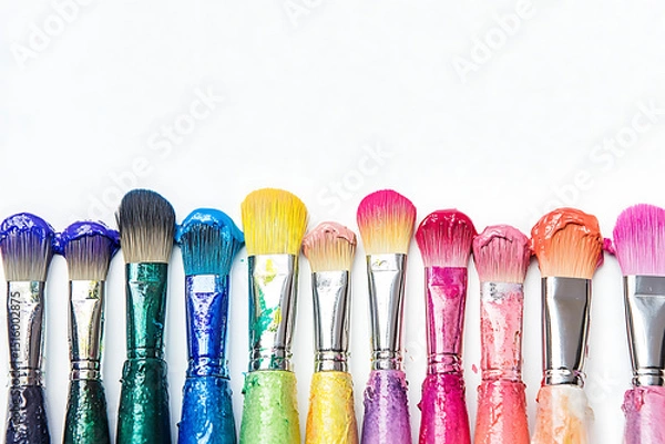 Fototapeta Colorful Artistic Brushes Displayed in Gradient Spectrum