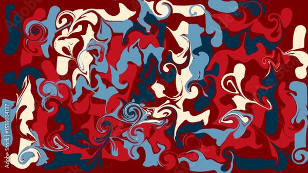 Obraz Abstract liquid background sticky texture red white blue black isolated