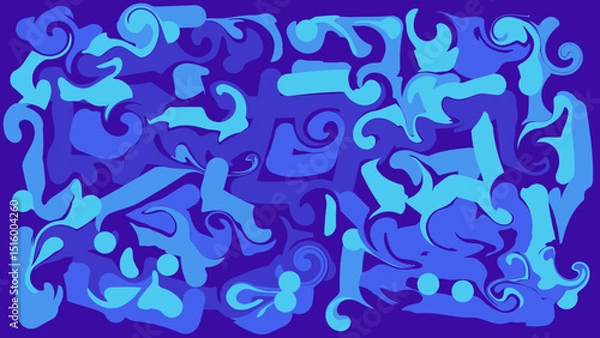Obraz Abstract liquid background sticky texture blue color