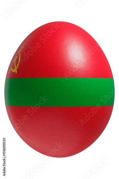 Obraz Rendered easter egg with a flag of Transnistria on the surface.