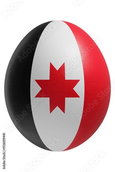 Obraz Rendered easter egg with a flag of Udmurtia on the surface.