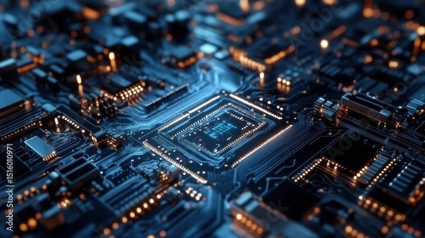 Fototapeta Quantum Computing AI Generating Deep Learning Insights