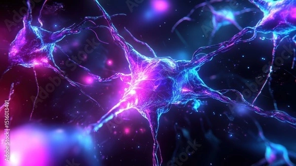 Fototapeta Futuristic AI Algorithm Generating Digital Neural Co agoasing.jpeg