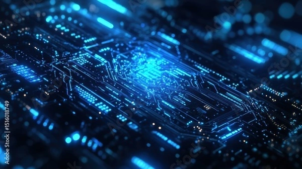 Fototapeta Artificial Intelligence and Machine Learning Process