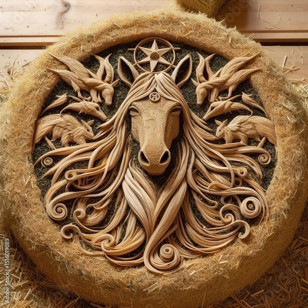 Obraz Bedding Shredded jute used as bedding