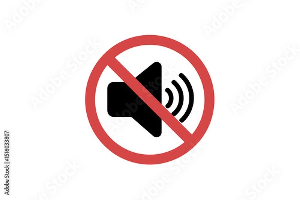 Fototapeta No sound mute speaker volume off audio silence icon
