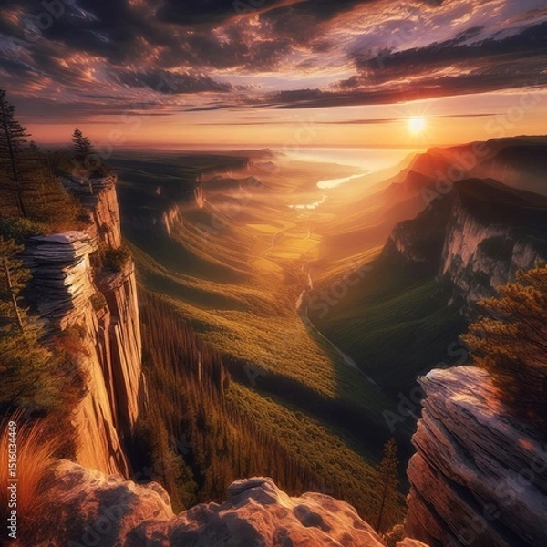 Fototapeta Overlook A shot from the edge