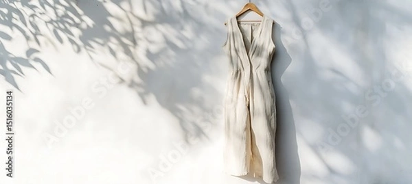 Obraz Chic Linen Jumpsuit for Effortless Summer Style–Minimalist Design, Perfect for Everyday Wear