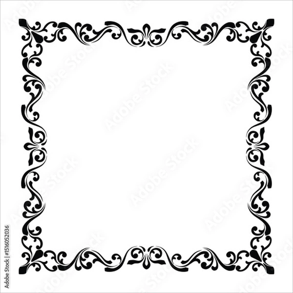 Obraz Ornament border vintage wedding floral