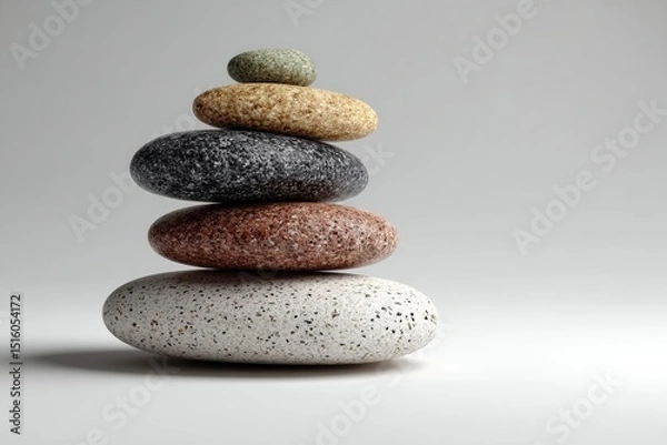 Obraz Stacked stones in a balanced arrangement.